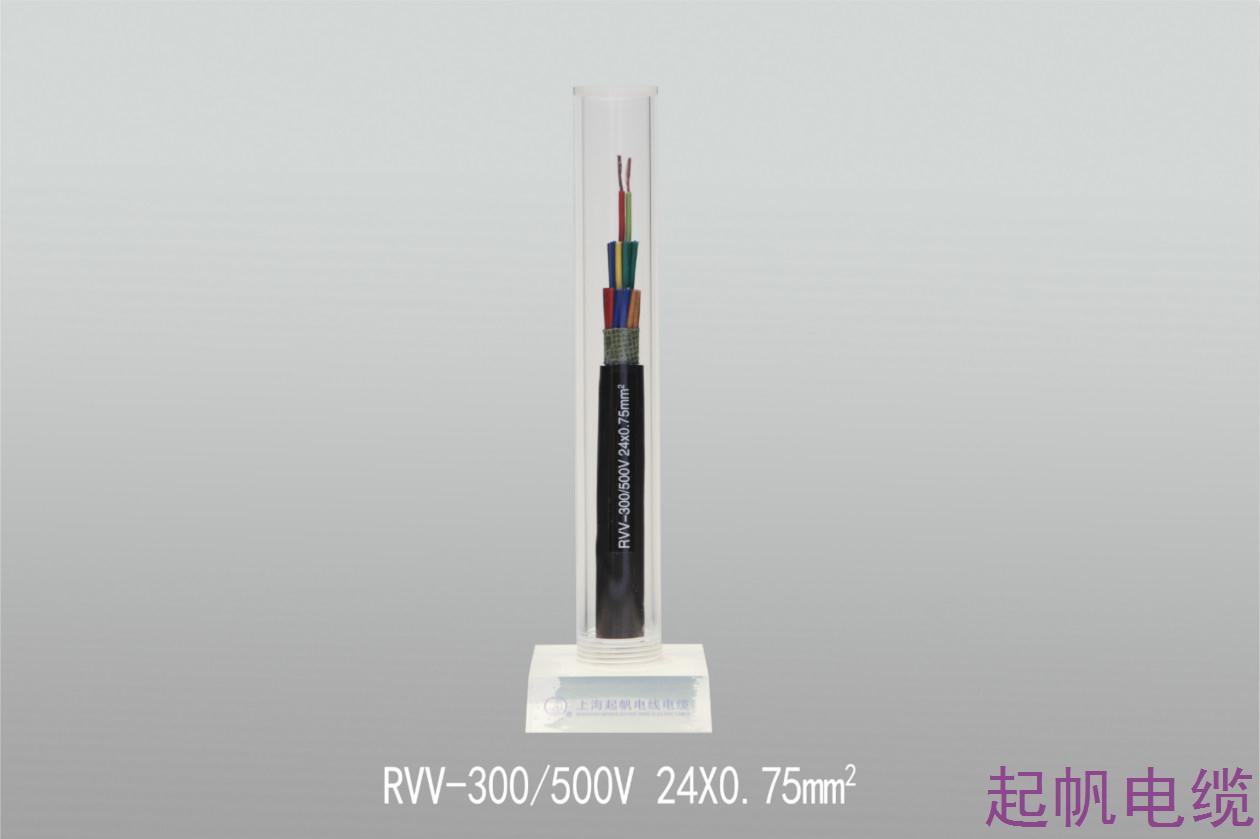 聚氯乙稀絕緣聚氯乙稀護套軟電纜RVV-300 500V 24X0.75mm2